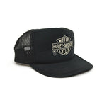 1980's~ HARLEY DAVIDSON BLACK MESH CAP...