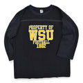 1980's ARTEX BLACK & DARK NAVY WSU FOOTBALL SHIRT ... XL