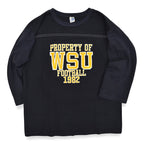 1980's ARTEX BLACK & DARK NAVY WSU FOOTBALL SHIRT ... XL