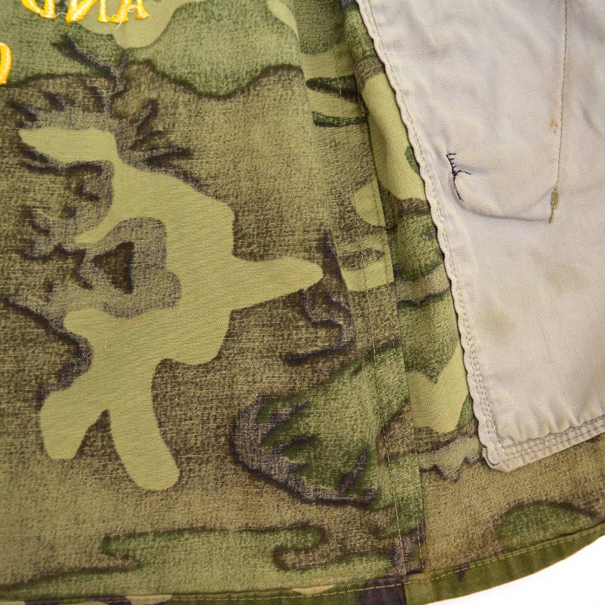 ~1970's USMC VIETNAM WAR SKULL EMBROIDERY TOUR JACKET...