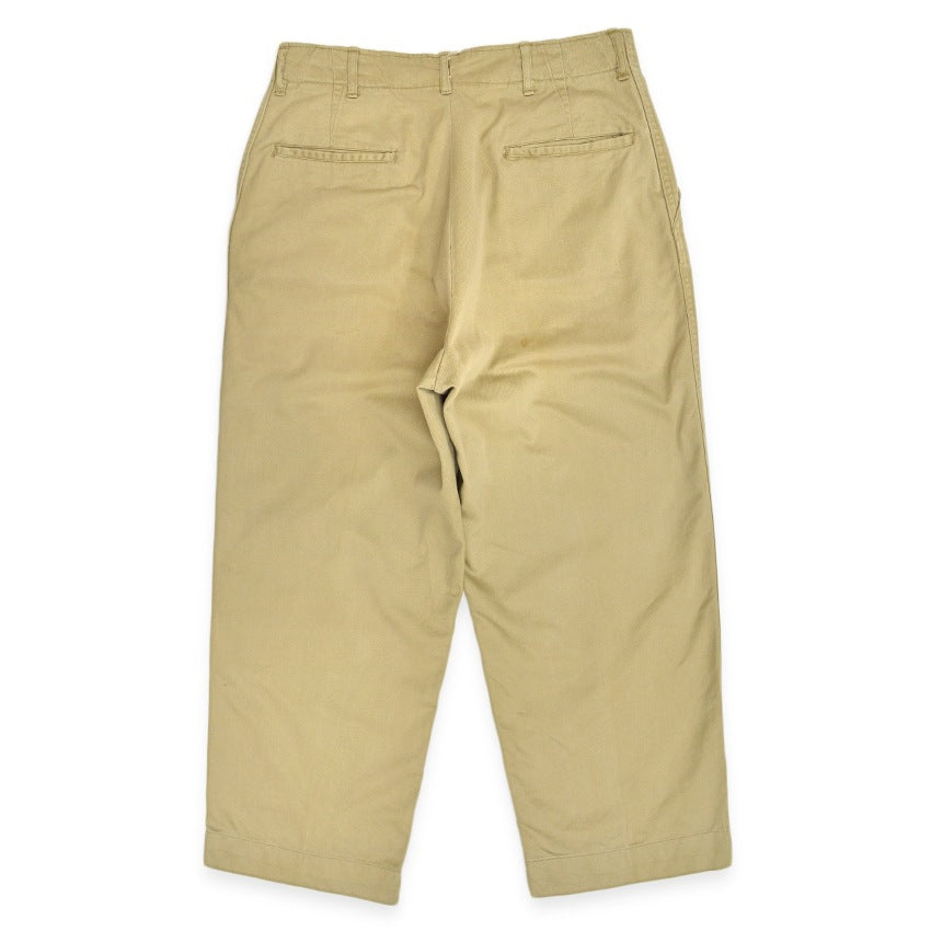 1940's USARMY TROUSERS COTTON KAHKI CHINO... W31.5 L26