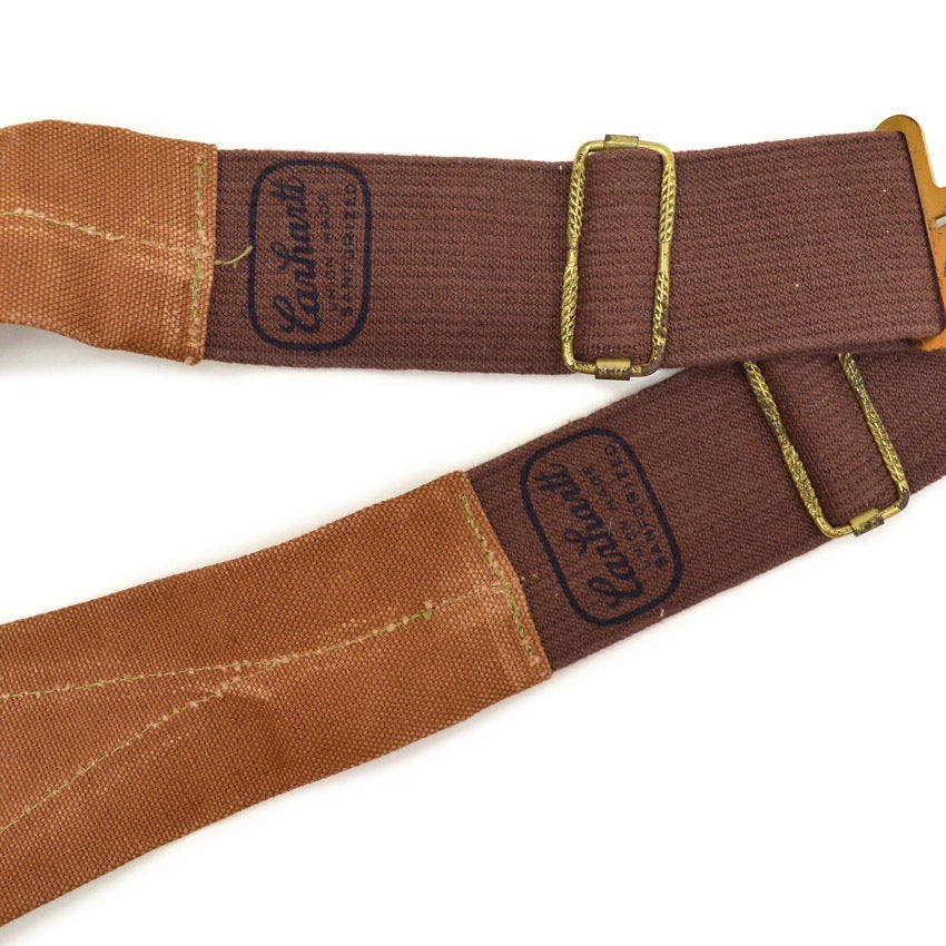 1950's DEADSTOCK CARHARTT BROWN DUCK DOUBLE KNEE OVERALL... W42 L32