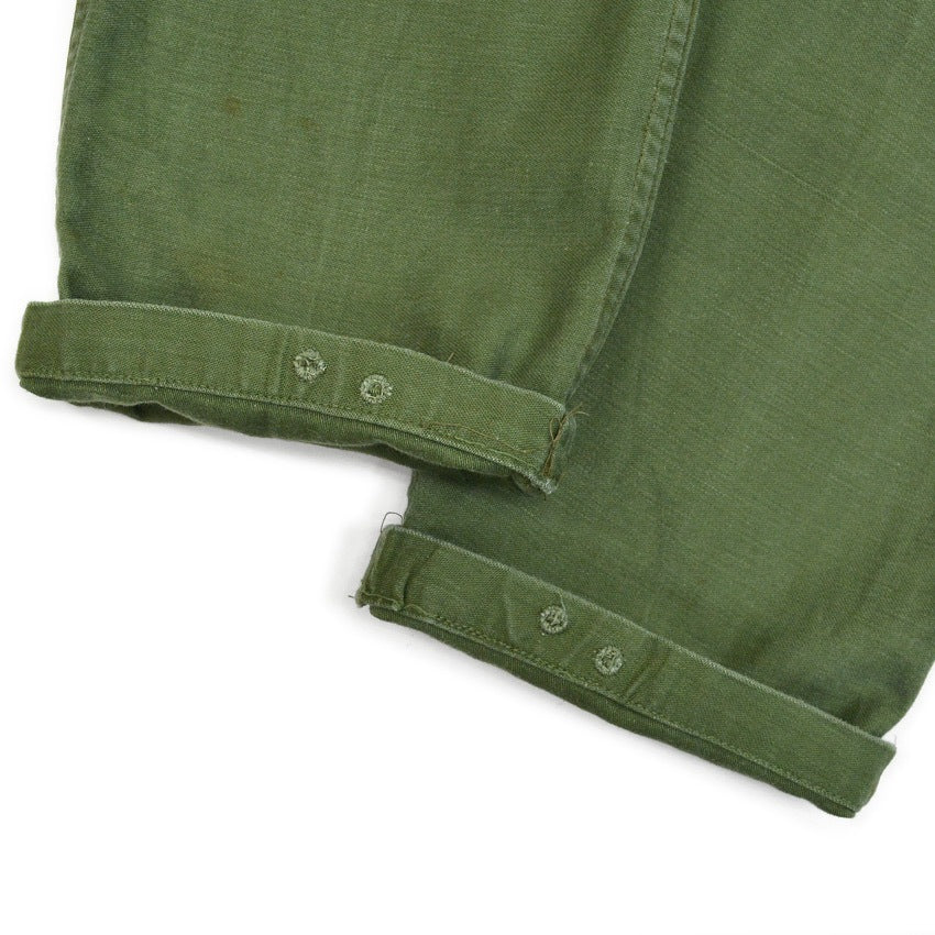 1960's USARMY COTTON SATEEN OG-107 BAKER PANTS SLIM CUSTOM... W31 L32