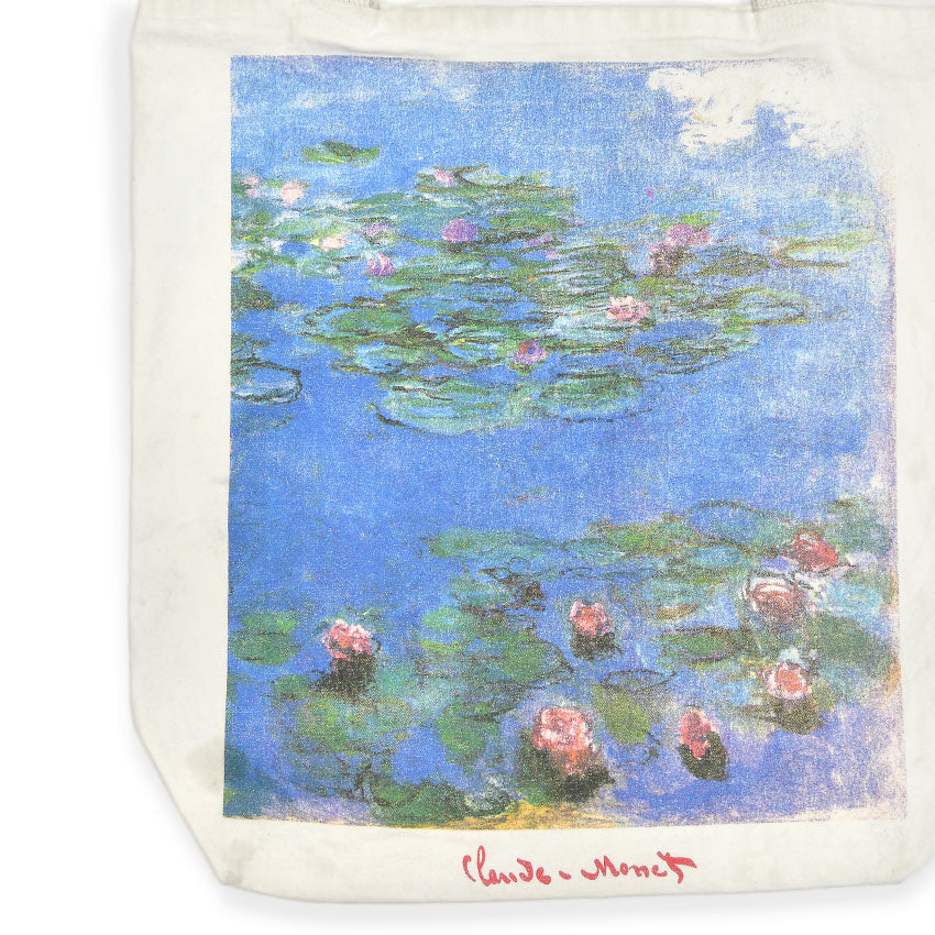 1990s Stafford Blaine Monet Water Lilies Art Tote Bag...