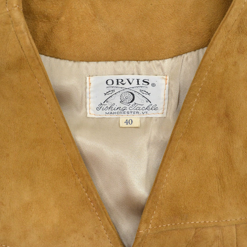 ~1960's ORVIS FISHING & TACKLE DEERSKIN VEST...40