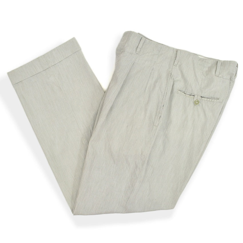1960's GREEN PIN STRIPE ALL COTTON SLACKS...