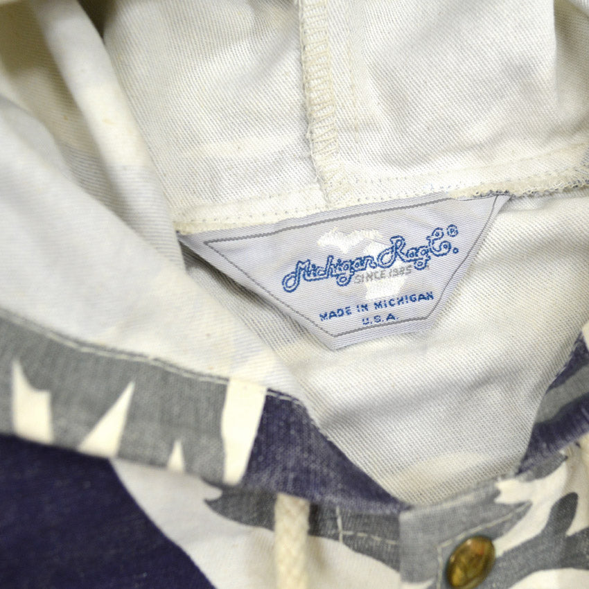 1980's~ MICHIGAN RAG CO. ALL OVER HAND PRINT JACKET...S/M