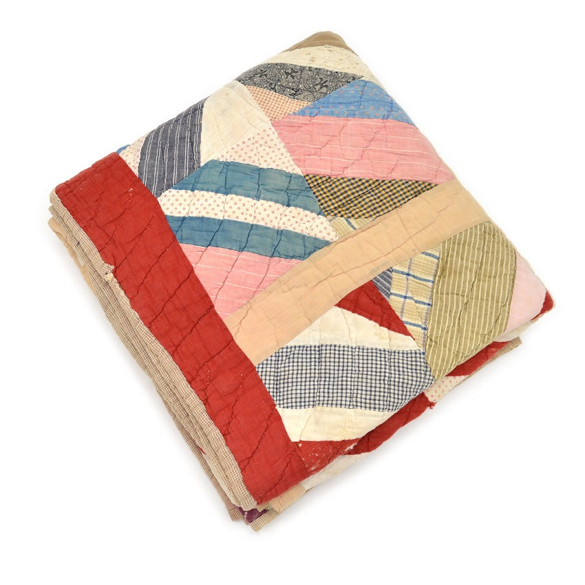 OLD PATCHWORK MOZAIQ QUILT... 158cm×183cm