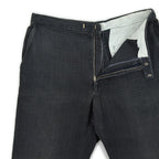 1960's PLAID HIDDEN IN BLACK PIQUE TAPERED PANTS 2... W31 L30