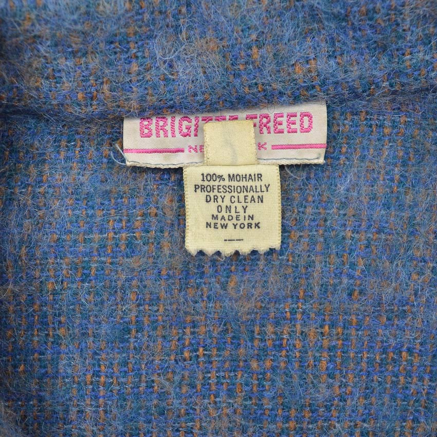 1970's~ BRIGITTE FREED 100% MOHAIR COAT MADE IN NEW YORK ... S