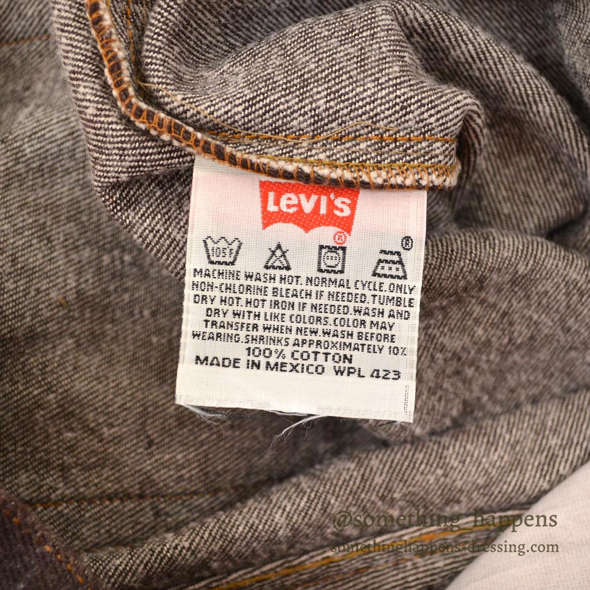 1990's~ Levi's 501 BROWN DENIM PANTS MEXICO... W33 L30