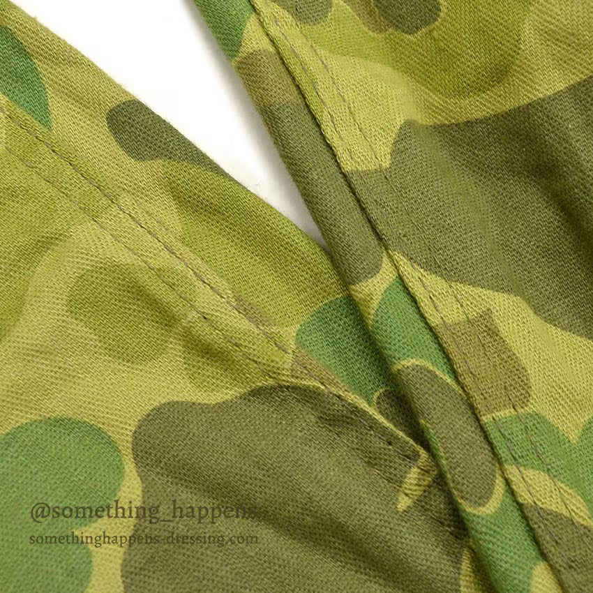 ~1960's DEADSTOCK FROGSKIN CAMO HBT HUNTING OVERALL...EX-LARGE
