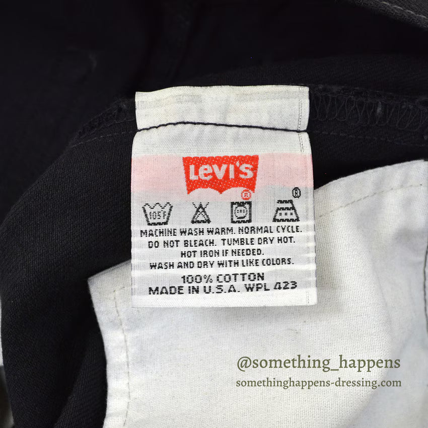 DEADSTOCK Levi's 501 BLACK DENIM PANTS Made in USA... W33 L32
