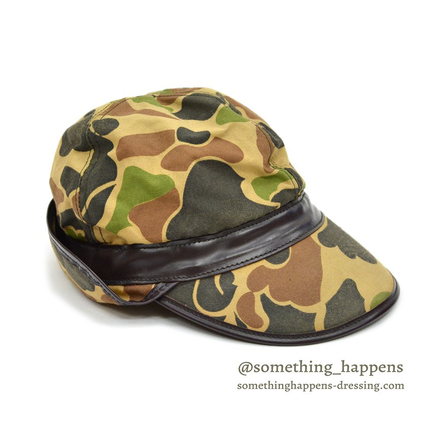 1960s LL Bean Hunting Camo Cap with cursive tag...