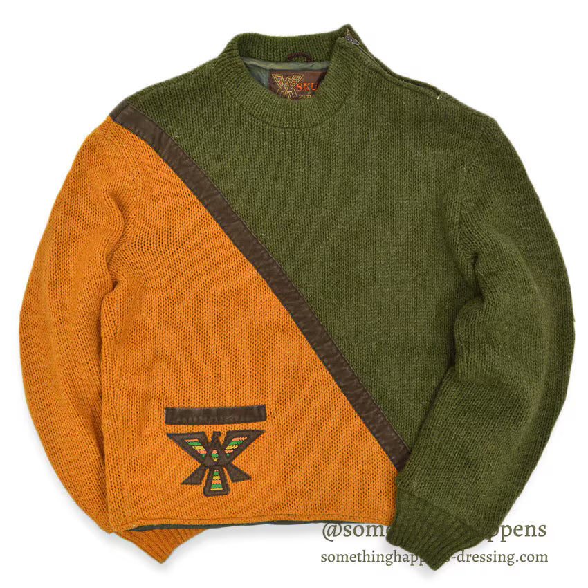 1960's〜 SKUA BY ROBERT LEWIS WOOL SWEATER WITH ZIPPER ... 40