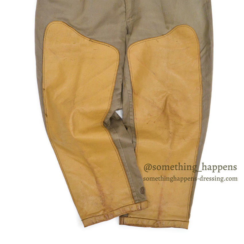 1960's 10-X SMOKY GRAY HUNTING PANTS LEATHER PATCH... W38 L28