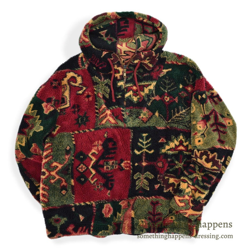 〜1990's MY-T POPCORN FLEECE PULLOVER JACKET ... M