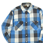 1970's BIGYANK BLOCK PLAID FLANNEL SHIRT... M