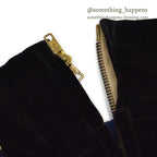 1950s JAPAN SOUVENIR JACKET (Sukajan) - Black velvet with black and white ribbing... Fits like ML