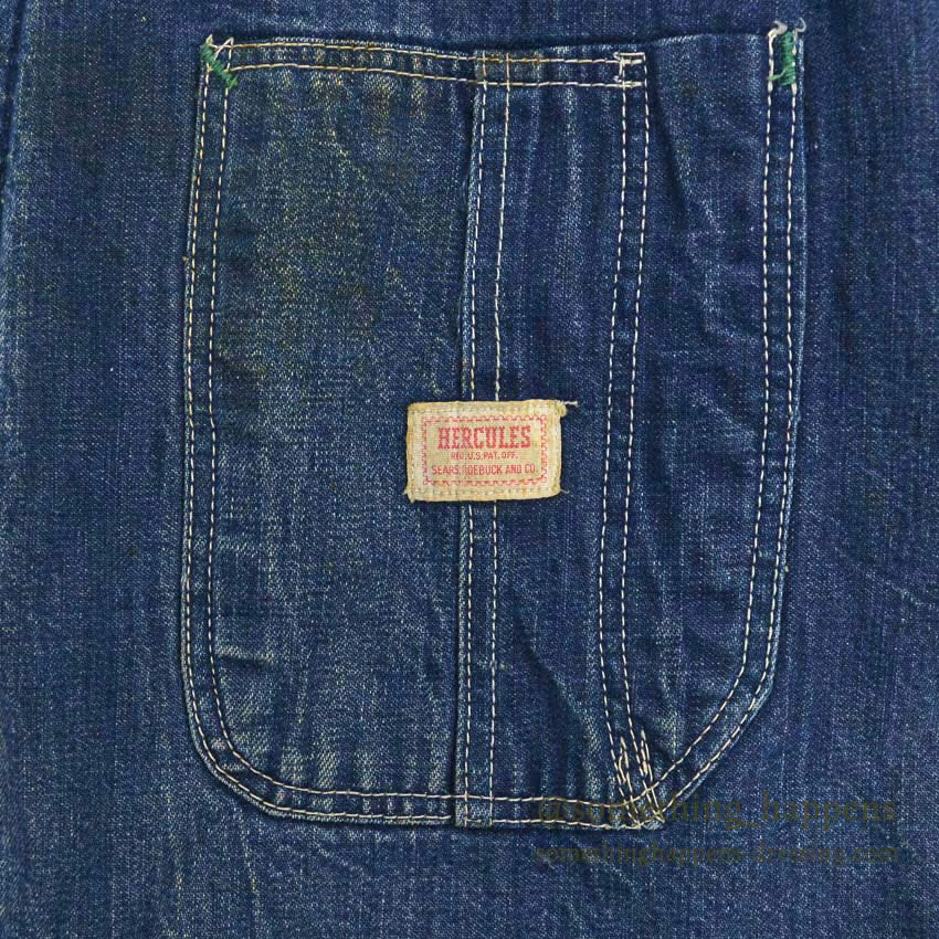 ~1960's HERCULES DENIM COVERALL BLANKET ... Fits like 42