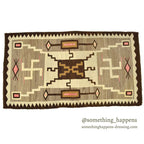 c.1920's J.B.MOORE SWASTIKA CRYSTAL STORM PATTERN NAVAJO RUG... 171cm×91cm