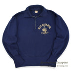 1950's〜 CHAMPION HALF-ZIP SWEAT SHIRT NAVY ... M