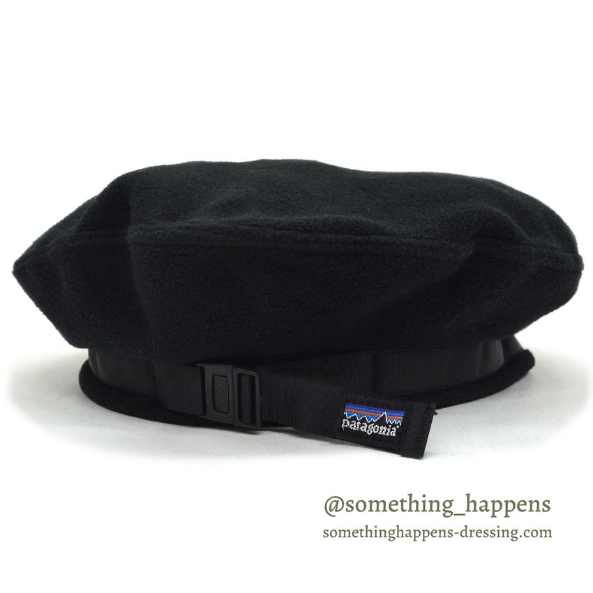1990's PATAGONIA BLACK FLEECE BERET HAT MINT ... M