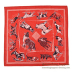 DEADSTOCK OLD HOUND DOG BANDANA CHECKERD FLAG...