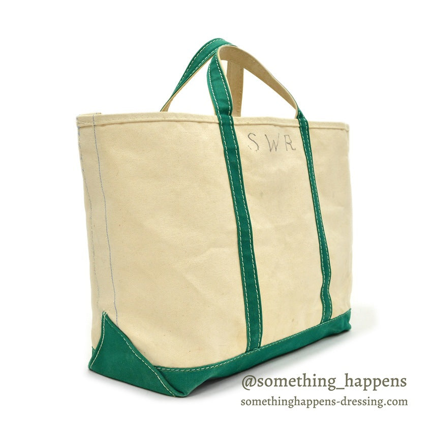 1980's LLBEAN BOAT AND TOTE GREEN... LARGE