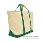 1980's LLBEAN BOAT AND TOTE GREEN... LARGE