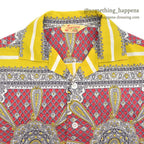 〜1960's LAGUNA ORIENTAL PATTERN S/S BOX SHIRT ... M