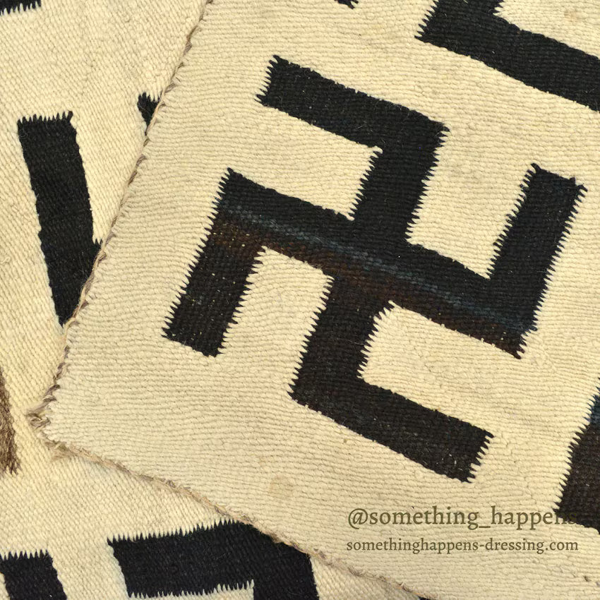 c.1920's NAVAJO RUG WHIRLING LOGS SWASTIKA... 191cm/123cm