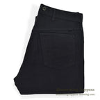 1970s UNKNOWN Piqué Black Tapered Pants... W31/L29