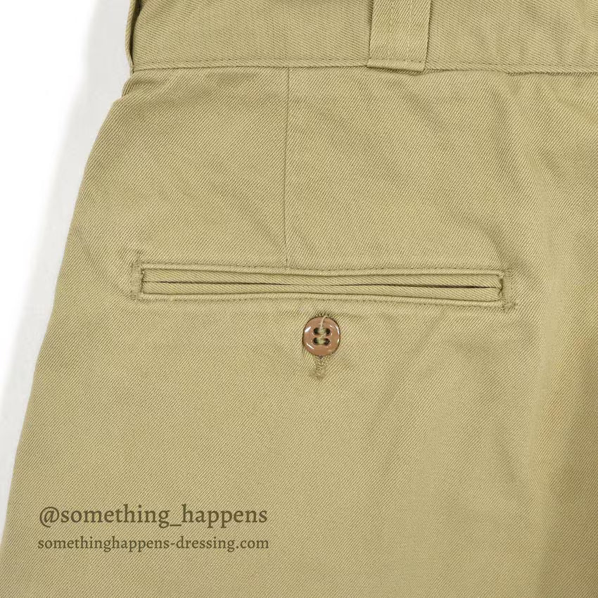 1960's USARMY TROUSERS, MEN'S, COTTON UT 8.2 OZ. KAHKI SH-1 ... W31/L30