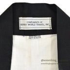 1960s BERRY WORLD TRAVEL, INC. PRIVATE JET GIFT Hanten (traditional Japanese jacket) ... WHITE