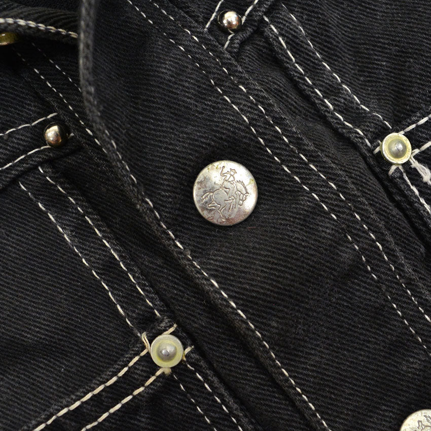 1950's WESTERN TWO POCKETS BLACK DENIM JACKET FOR KIDS...