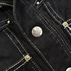 1950's WESTERN TWO POCKETS BLACK DENIM JACKET FOR KIDS...