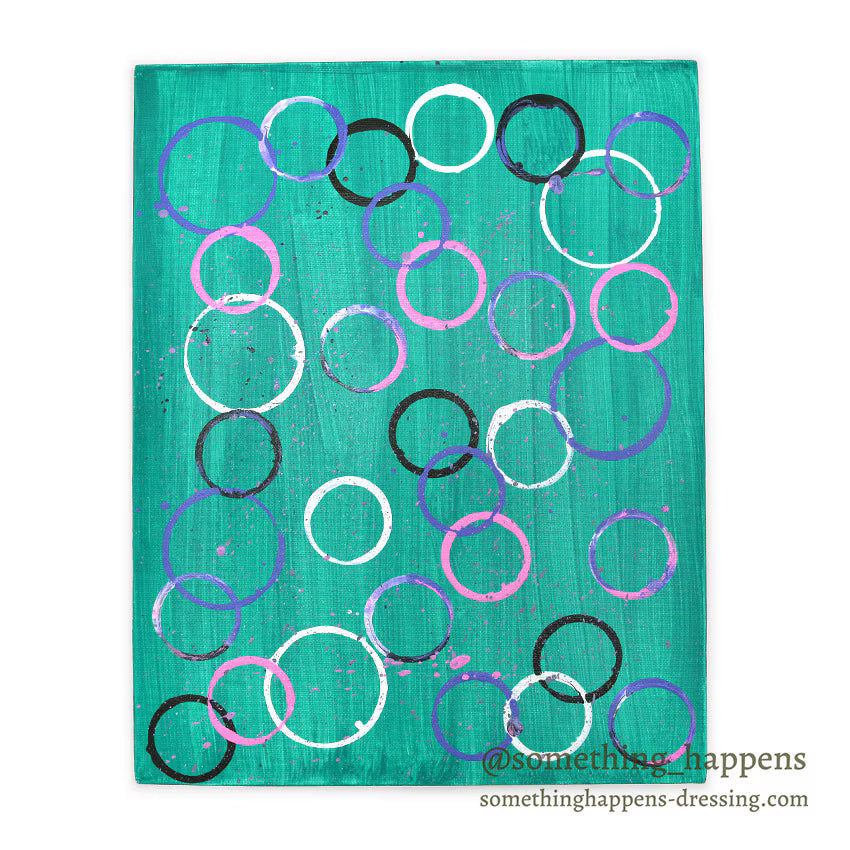 ART ABSTRACT PAINTING CANVAS BOARD ... 35.5cm/28cm