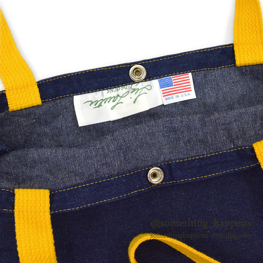 1990's LIZ LAUTER SUN FLOWER DENIM TOTE BAG ...