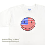 1990's GILDAN WILD OATS USA SMILE PRINT T-SHIRT ... L