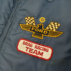 1950's McGREGOR FORD DRAG RACING NYLON ANTI-FREEZE JACKET GRAY... 38