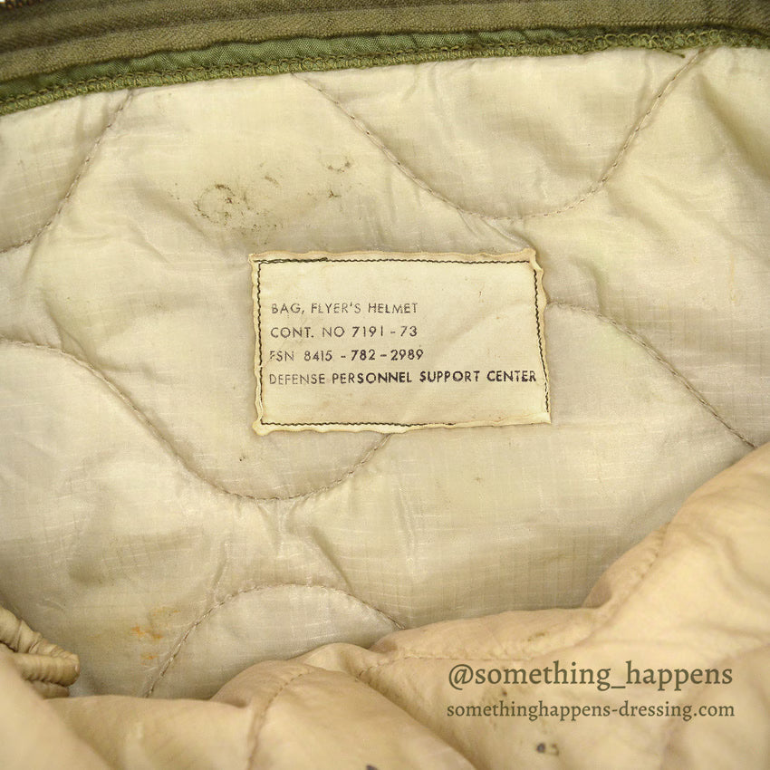 1970's U.S.A.F. BAG, FLYER'S HELMET UNUSUAL LINING ...