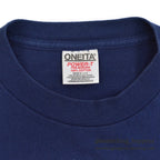 1990's ONEITA POLAR BEAR PRINT L/S T-SHIRT NAVY ... LARGE