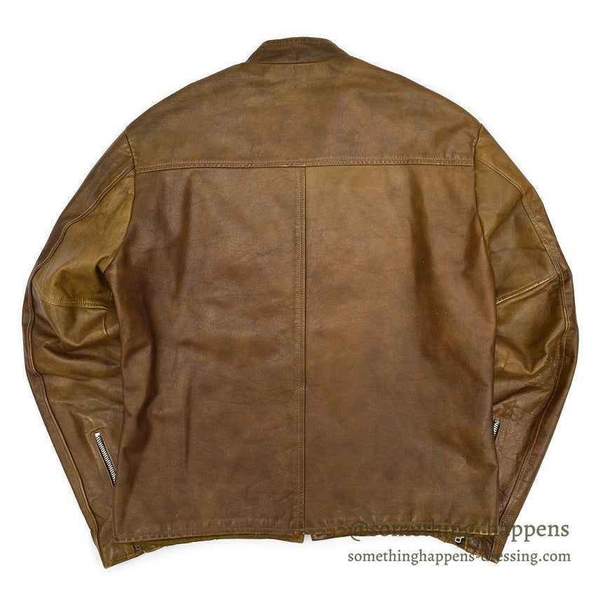 1960's HARLEY DAVIDSON CAFE RACER LEATHER JACKET BROWN...
