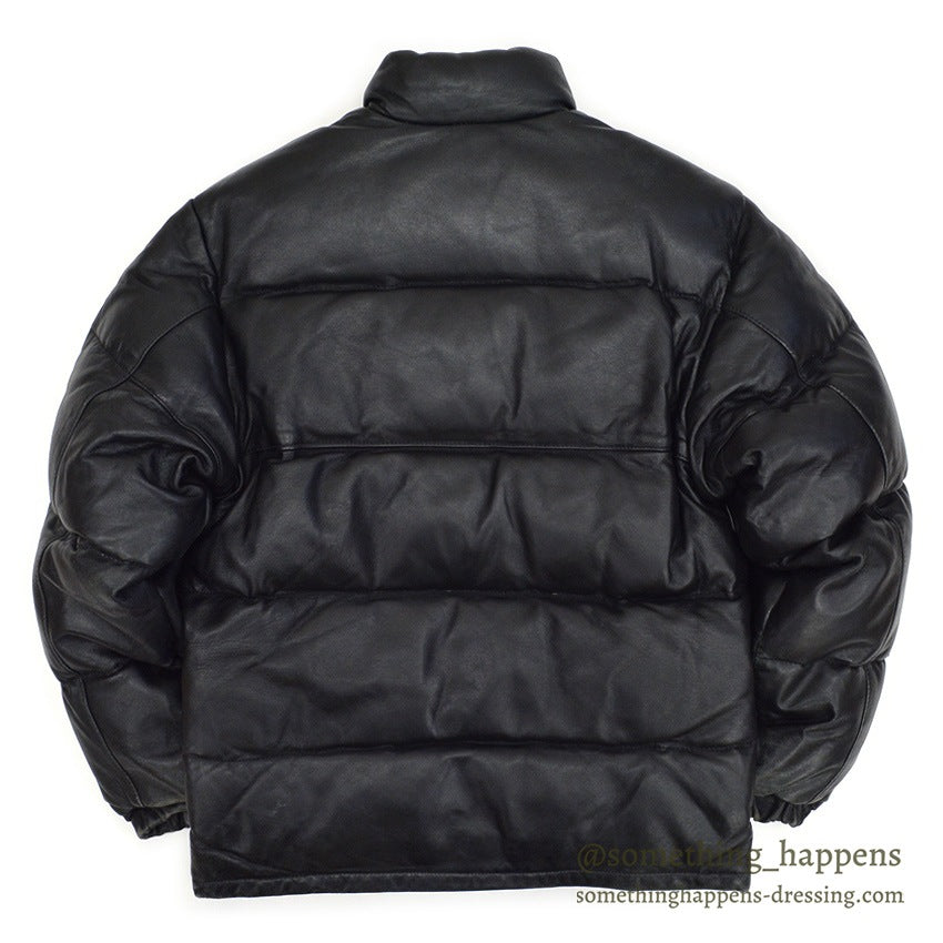 1990's SCHOTT LEATHER DOWN JACKET... 36