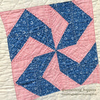FLY FOOT INDIGO CALICO PATCHWORK QUILT... 210cm/168cm