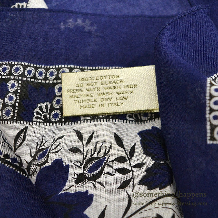 1980's DEADSTOCK BANANA REPUBLIC SAFARI & TRAVEL BANDANA NAVY...