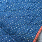 ANTIQUE WILD GOOSE CHASE RED/INDIGO PATCHWORK QUILT... 171cm/171cm