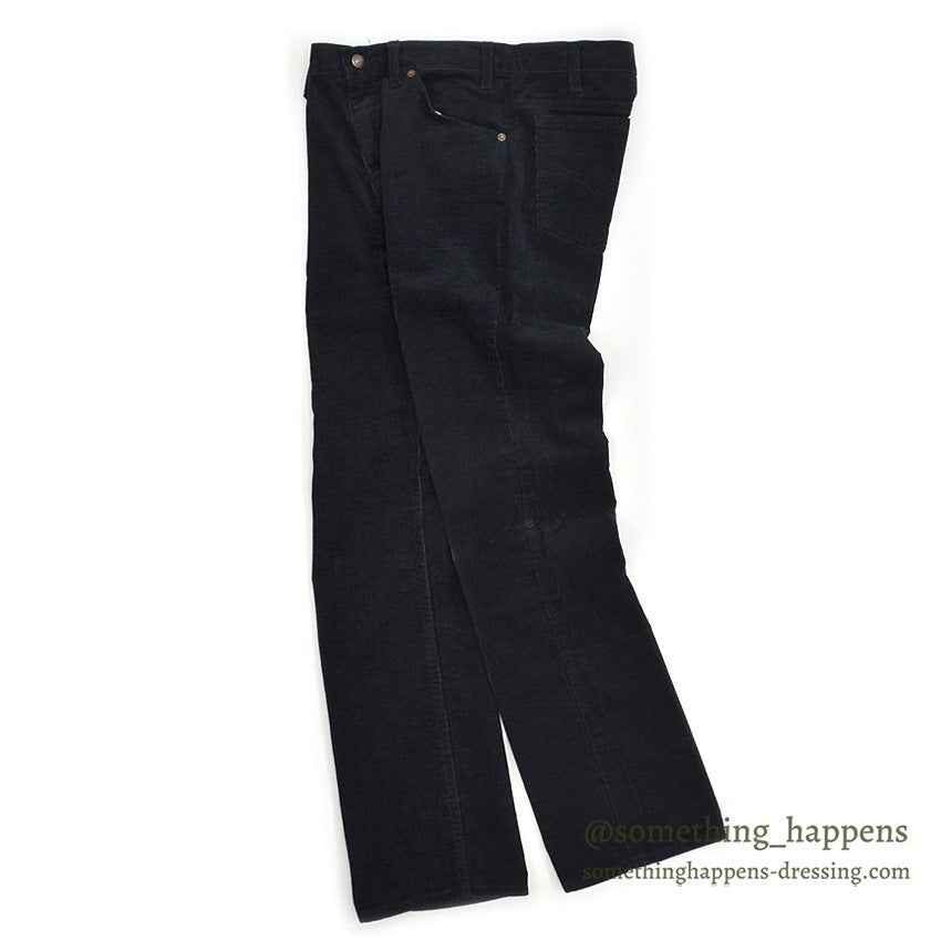 1990's Levi's 517 BOOT CUT CORDUROY PANTS BLACK MINT... W34/L34