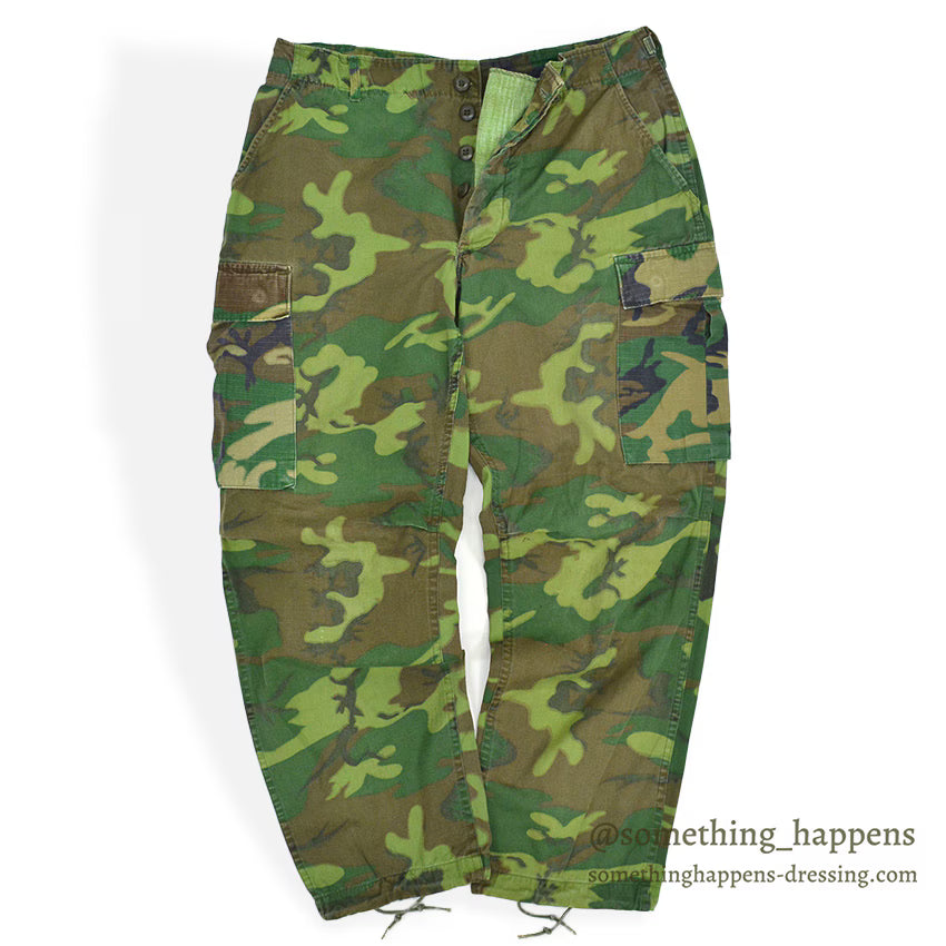 1970's USARMY ERDL NON RIP MIX LEAF PANTS... MEDIUM-REGULAR